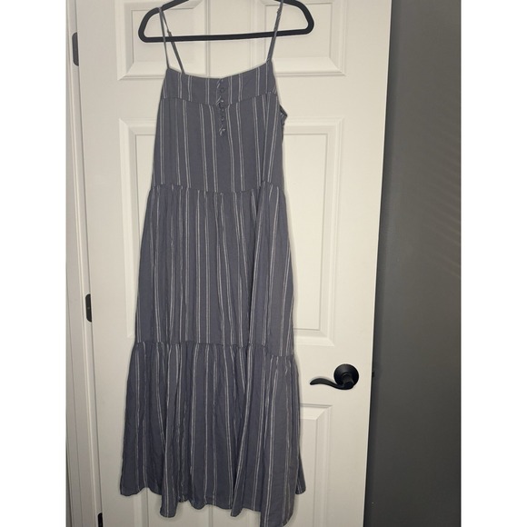 Z Supply Dresses & Skirts - Z Supply Waverly Striped Maxi Dress Sleeveless Worn Indigo  Nwt 92